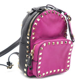 Calfskin Rockstud Backpack Pink/Black