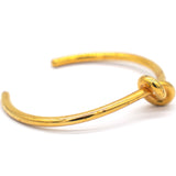 Knot Extra-Thin Bracelet in Brass with Gold Finish