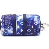 Mini Keepall Bag Charm & Key Holder Blue Bandana