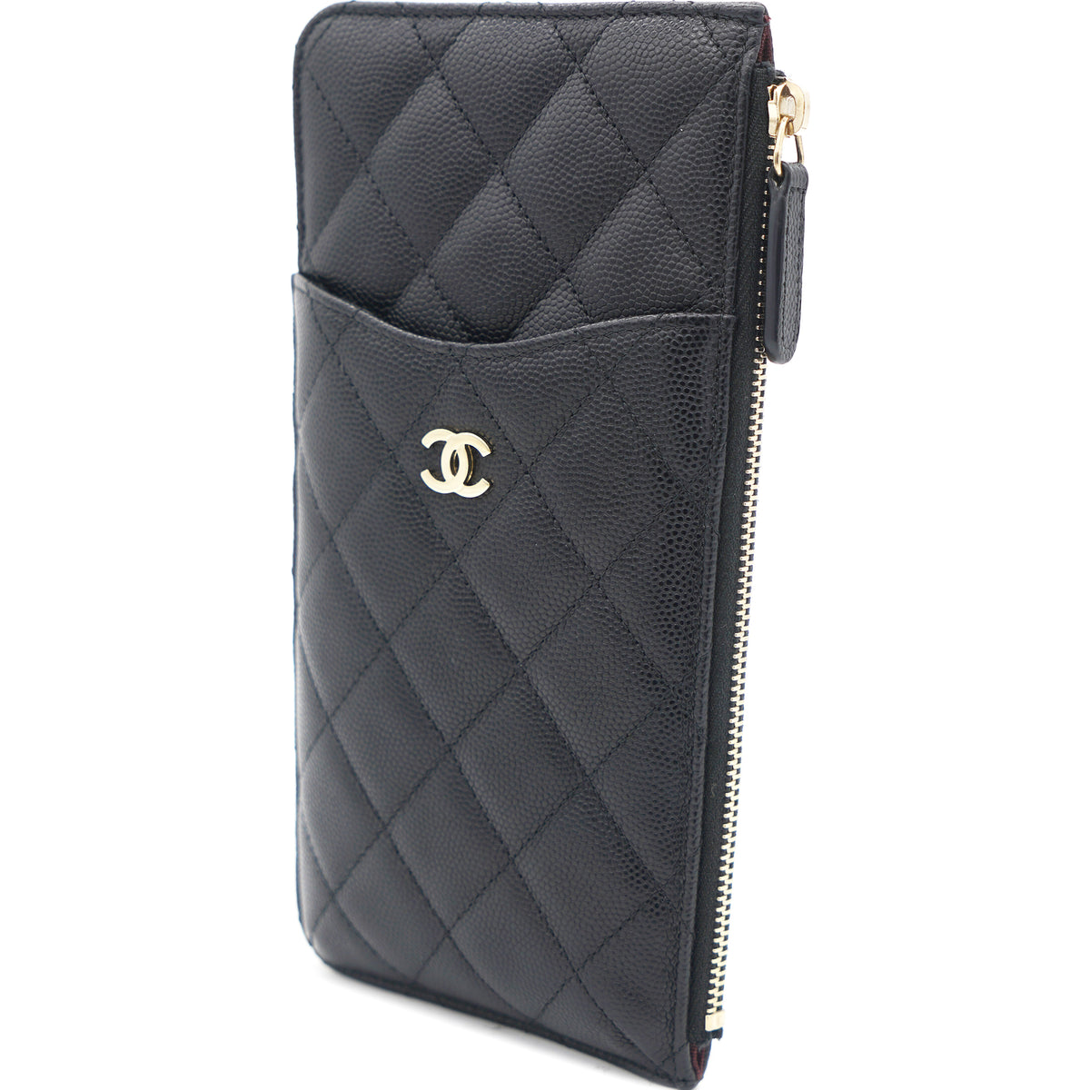 Chanel - Authenticated Cambon Wallet - Leather Black Plain for Women, Good Condition