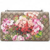 GG Supreme Monogram Blooms Small Dionysus Shoulder Bag Beige Multicolor Dry Rose