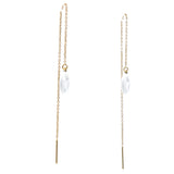 F Is Earrings In Gold And White