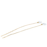 F Is Earrings In Gold And White