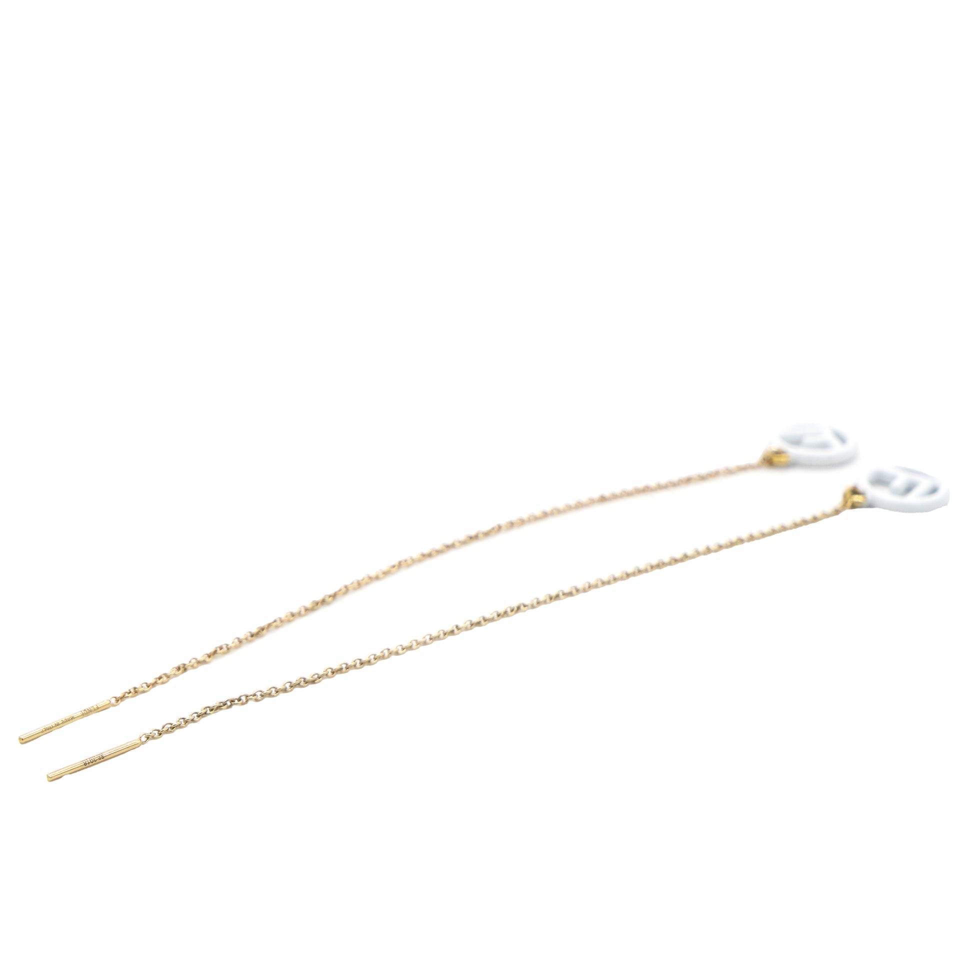 F Is Earrings In Gold And White