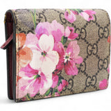 GG Supreme Monogram Blooms Card Case Beige