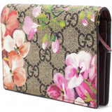 GG Supreme Monogram Blooms Card Case Beige