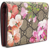 GG Supreme Monogram Blooms Card Case Beige