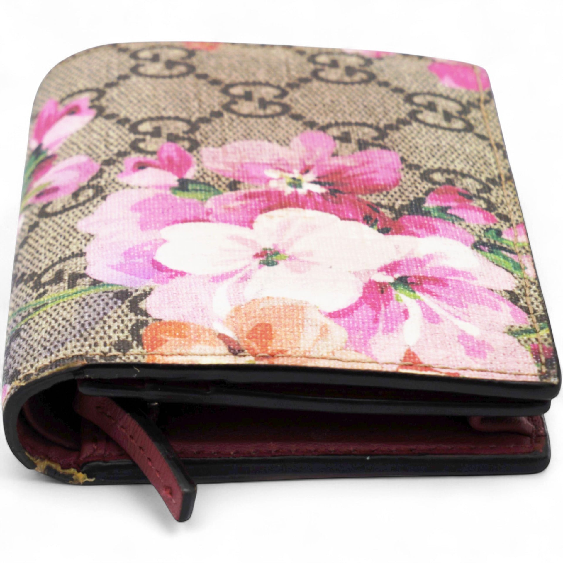 GG Supreme Monogram Blooms Card Case Beige