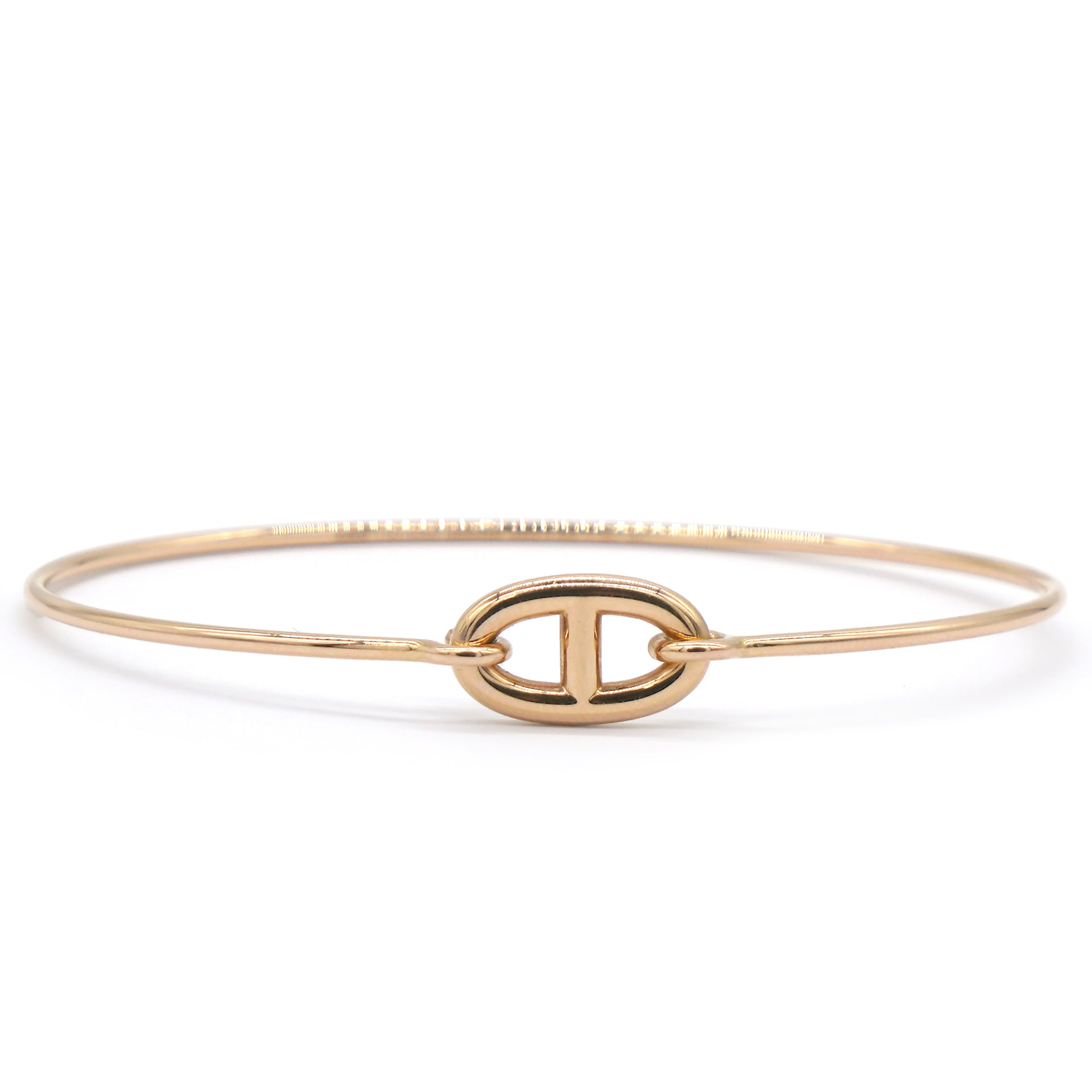 18K Yellow Gold PM Ronde Chaine d'Ancre Bracelet Size SH