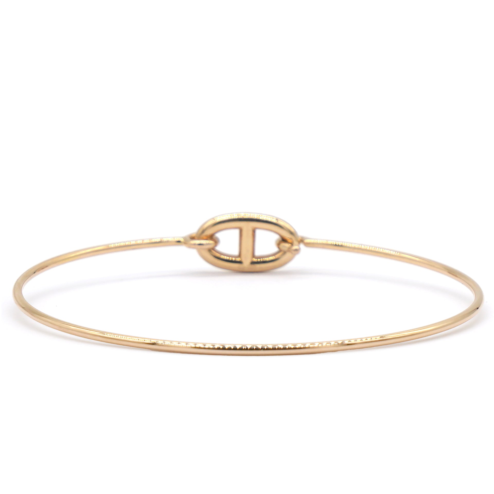 18K Yellow Gold PM Ronde Chaine d'Ancre Bracelet Size SH