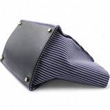 Cotton Canvas Striped Phantom Luggage Navy White