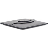 Grained Leather Classic Silver Hardware Card Holder Dark Grey