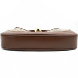 GG Supreme Monogram Azalea Web Mini Jackie 1961 Hobo Beige Ebony Brown Sugar