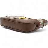 GG Supreme Monogram Azalea Web Mini Jackie 1961 Hobo Beige Ebony Brown Sugar