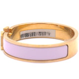 Clic Clac H Pink Enamel Rose Gold Plated Bracelet