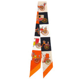 Silk Les Voitures Exquises Twilly Orange Beige Kaki