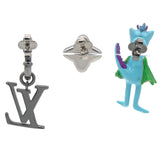 Enamel Palladium Earrings Multicolor