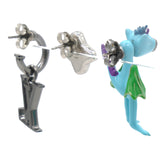 Enamel Palladium Earrings Multicolor