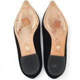 Fabric Ribbon Embroidered J'Adior Ballet Flats Black Size37