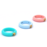 Trio Resin Triomphe Rings Green Blue Pink 50