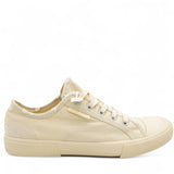 Paris Brand-Print Canvas Low-Top Trainers Size42