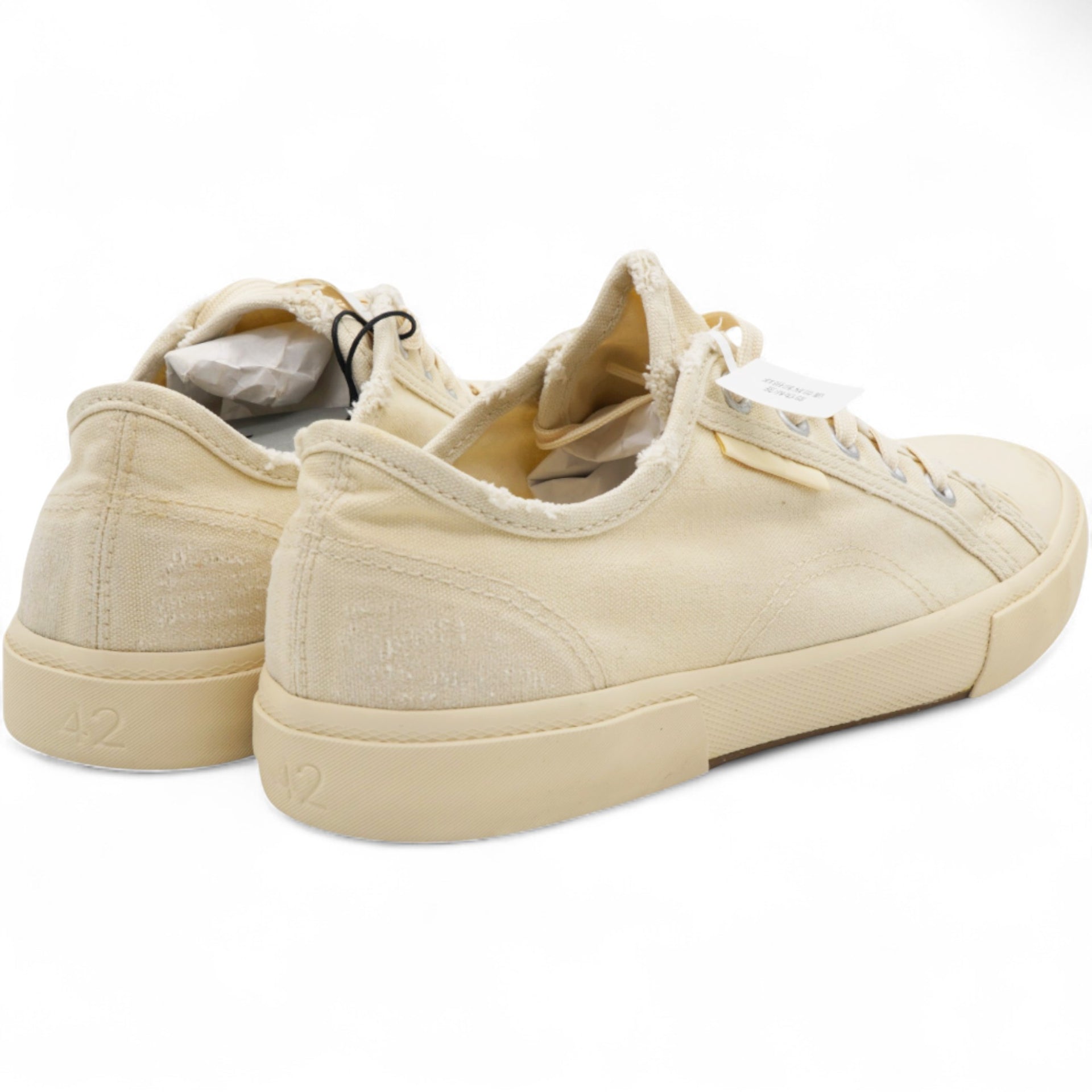 Paris Brand-Print Canvas Low-Top Trainers Size42