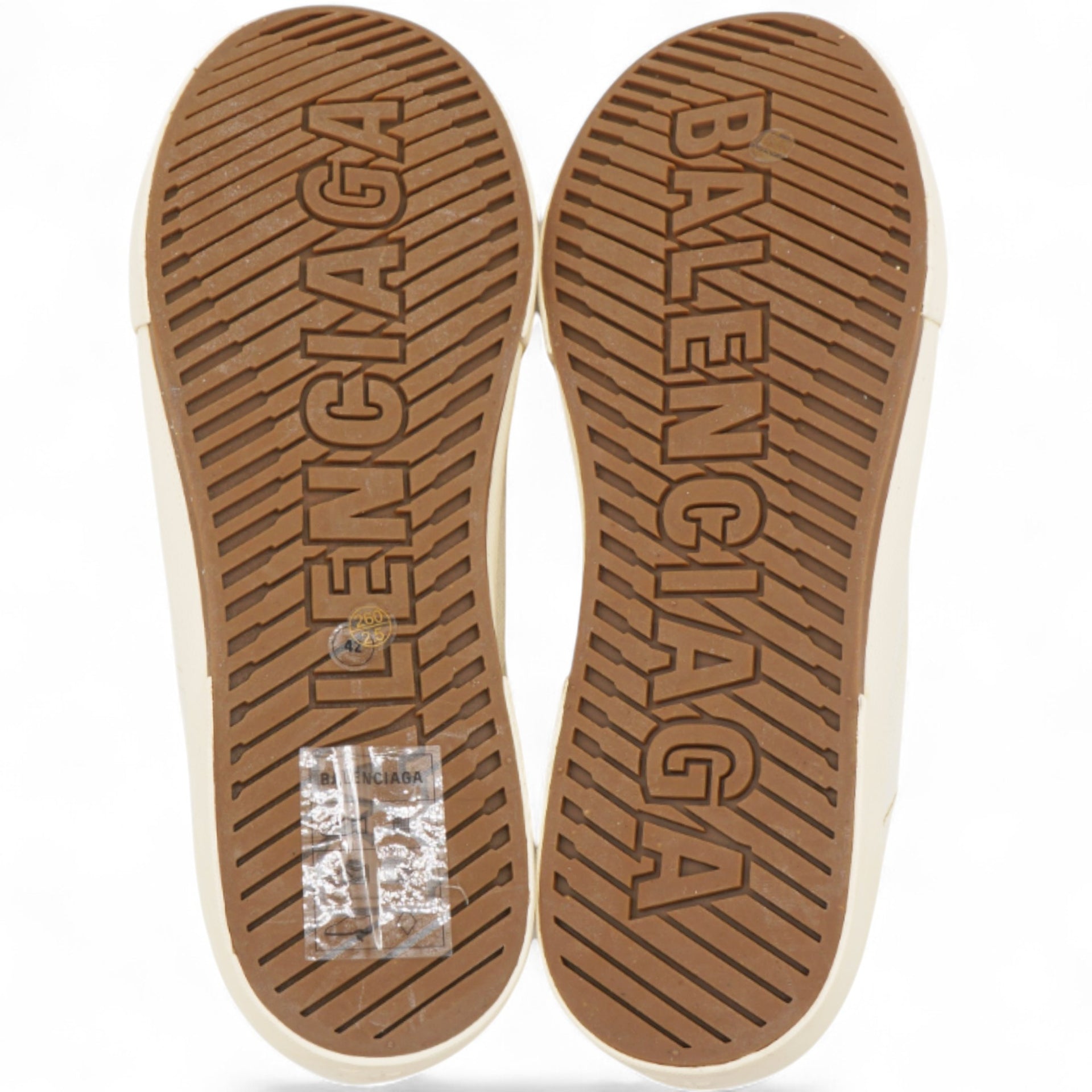 Paris Brand-Print Canvas Low-Top Trainers Size42