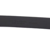 Black Leather Triangle Slim Belt Size75