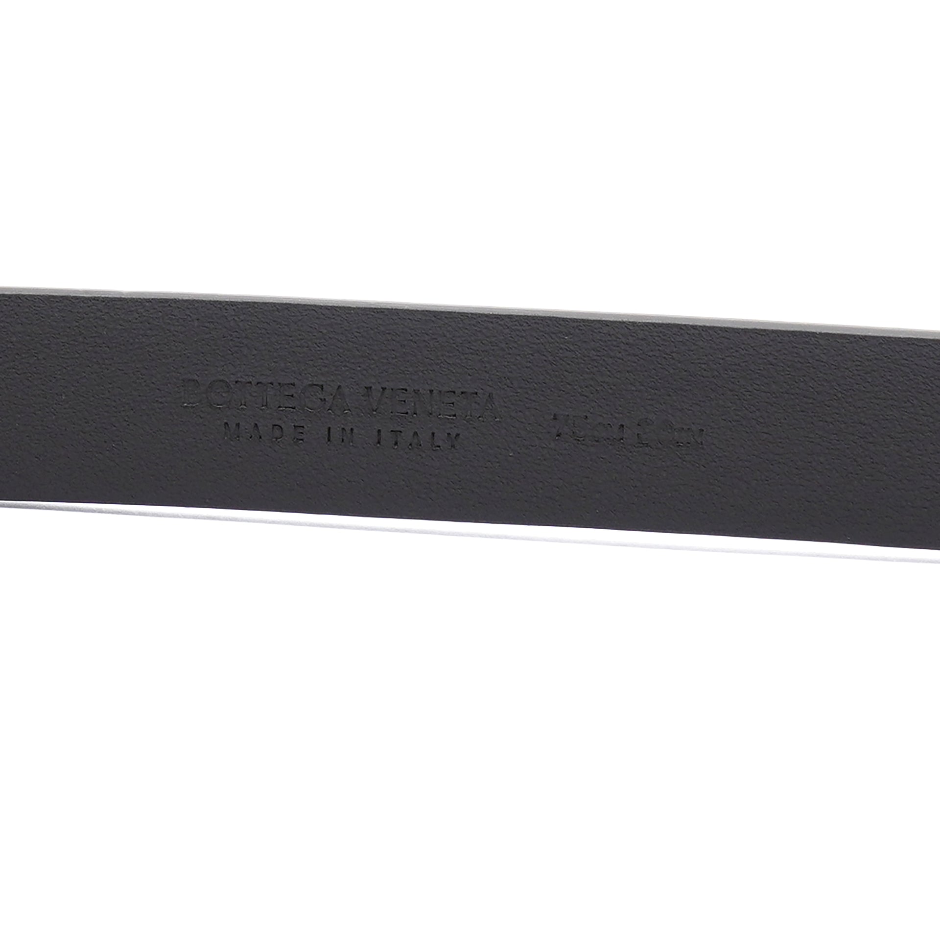 Black Leather Triangle Slim Belt Size75