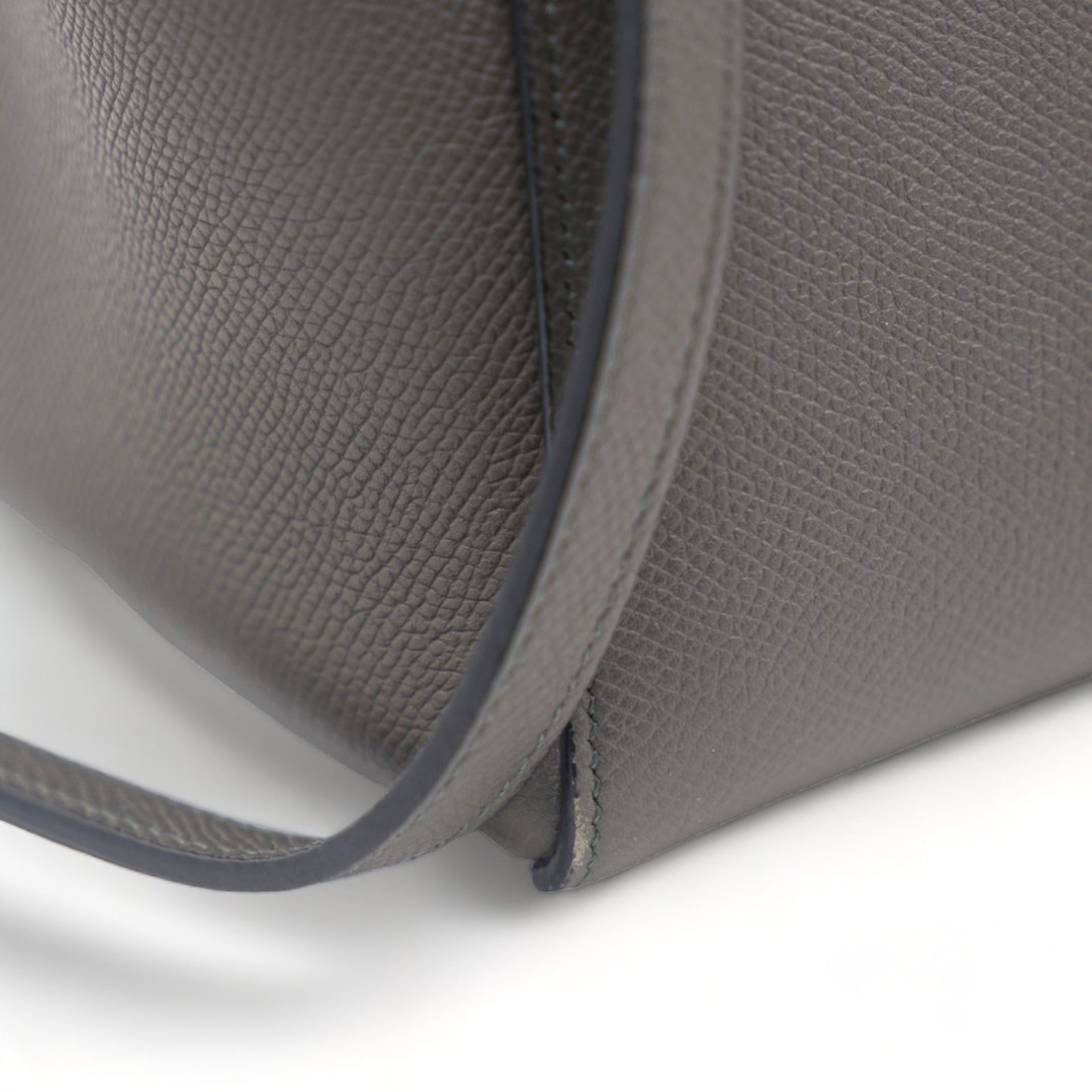 Grained Calfskin Mini Belt Bag Grey