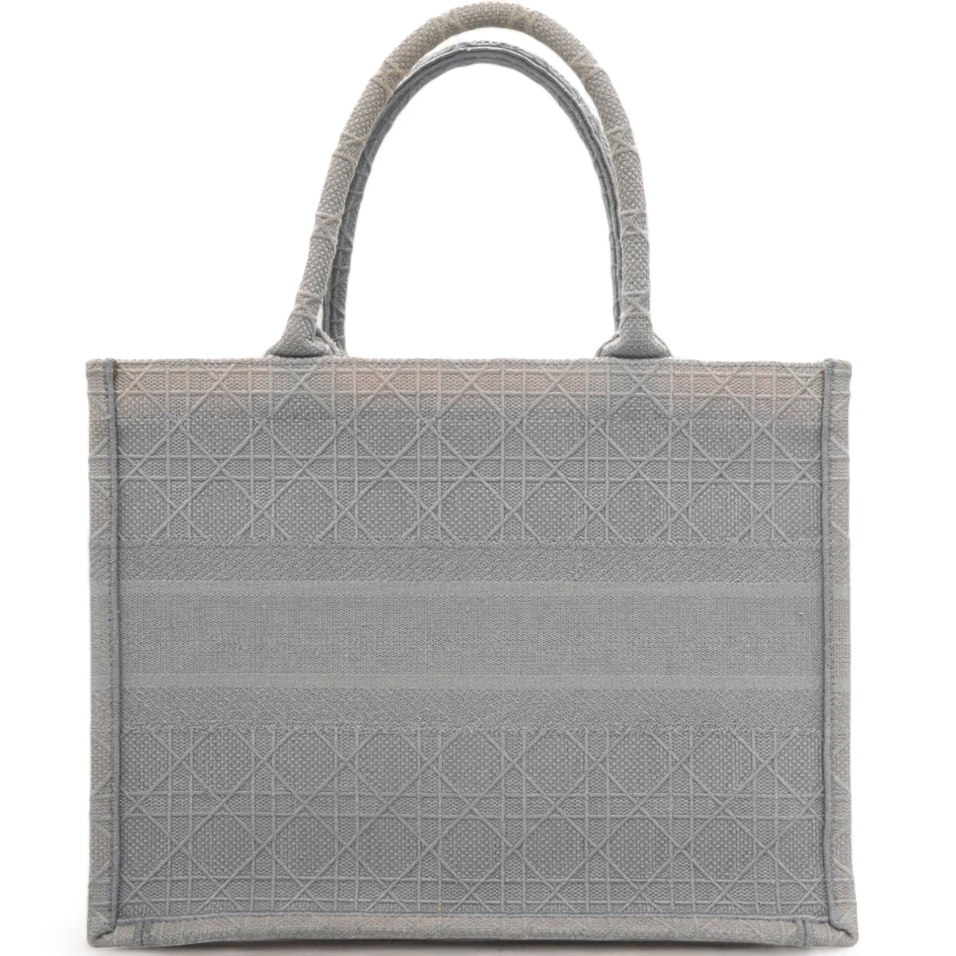 Medium Book Tote Cannage Embroidered Grey
