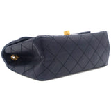Navy Quilted Crinkled Leather Mini Reissue 2.55 Flap Bag
