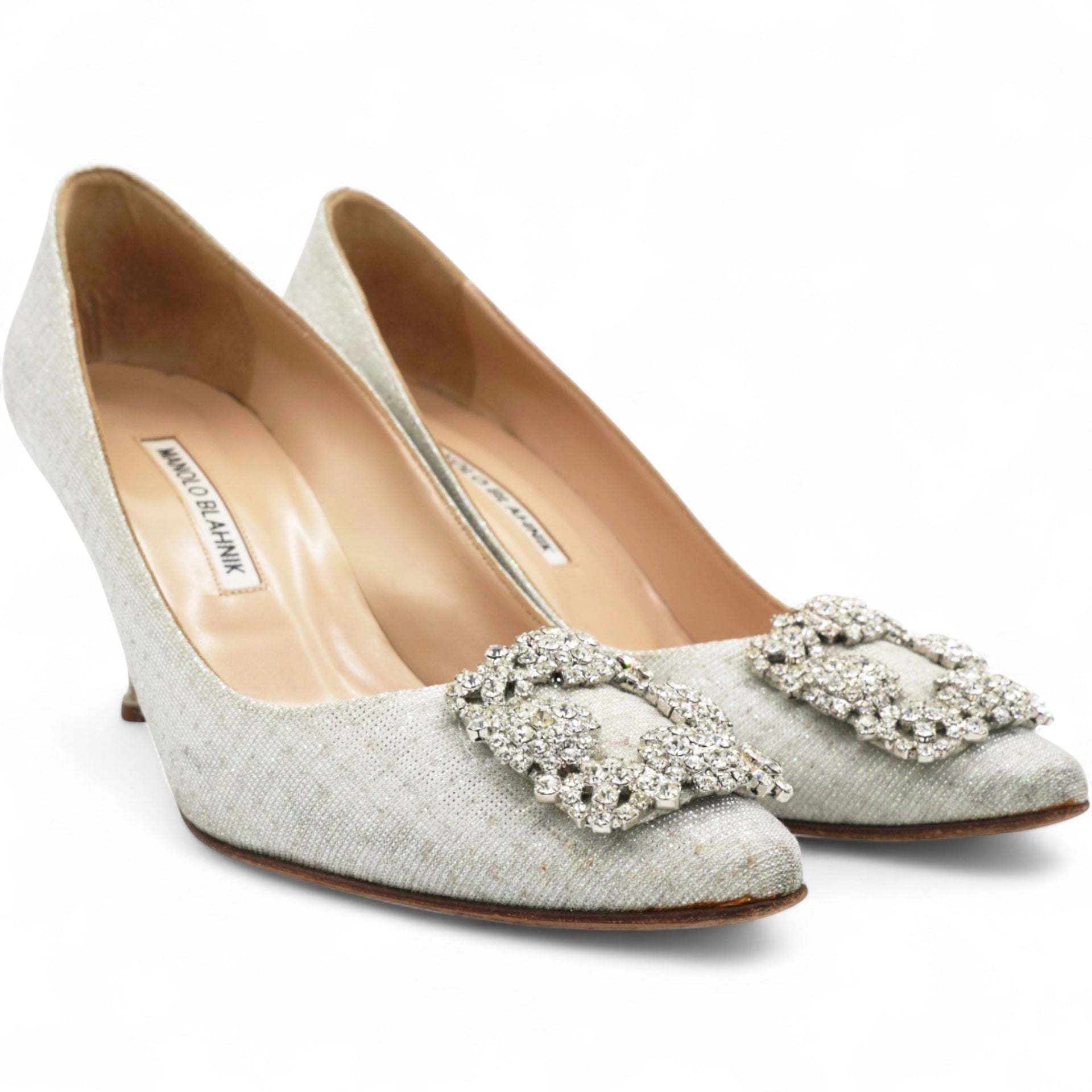 Hangisi 70 Silver Glitter Pumps Size38