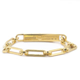 Kelly Chaine Bracelet Bracelet In Yellow Gold Set With Diamonds, Kelly Clasp