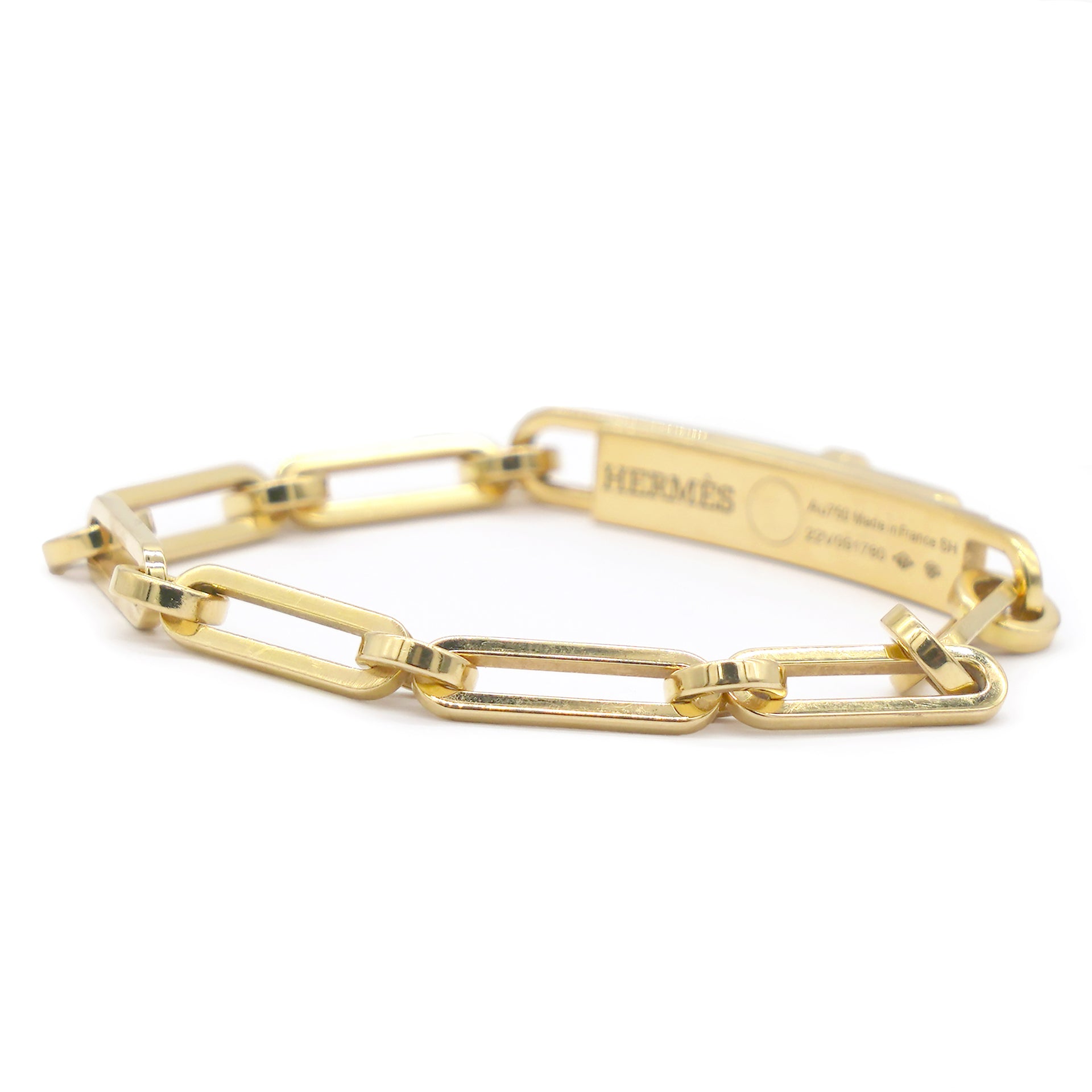 Kelly Chaine Bracelet Bracelet In Yellow Gold Set With Diamonds, Kelly Clasp