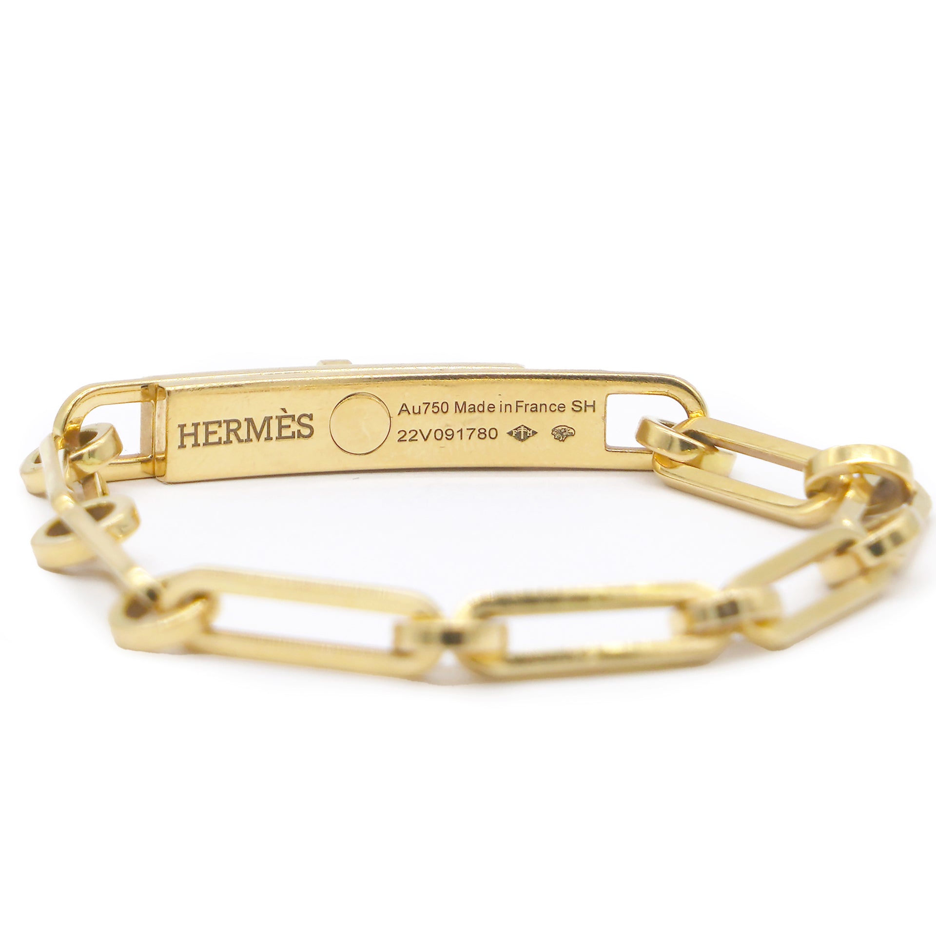 Kelly Chaine Bracelet Bracelet In Yellow Gold Set With Diamonds, Kelly Clasp