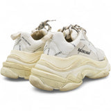 White/Grey Leather Triple S Sneakers Size37