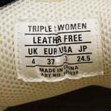 White/Grey Leather Triple S Sneakers Size37