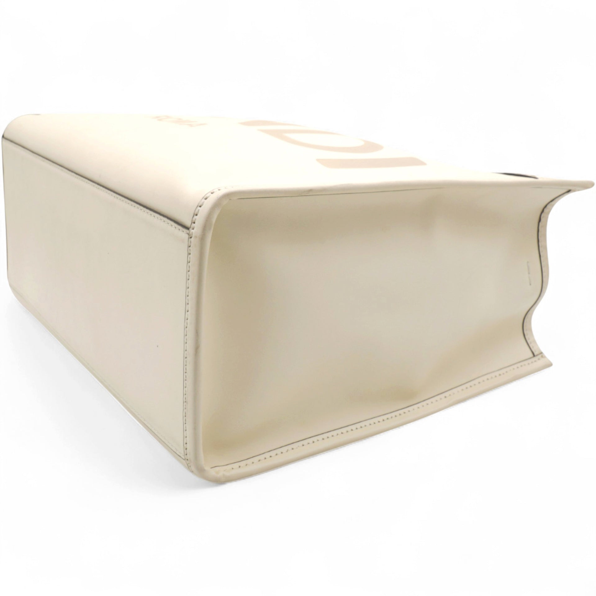 Vitello King Plexiglass Logo Embossed Medium Fendi Sunshine Shopper Tote