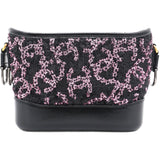 Sequin Small Gabrielle Hobo Black/Gold