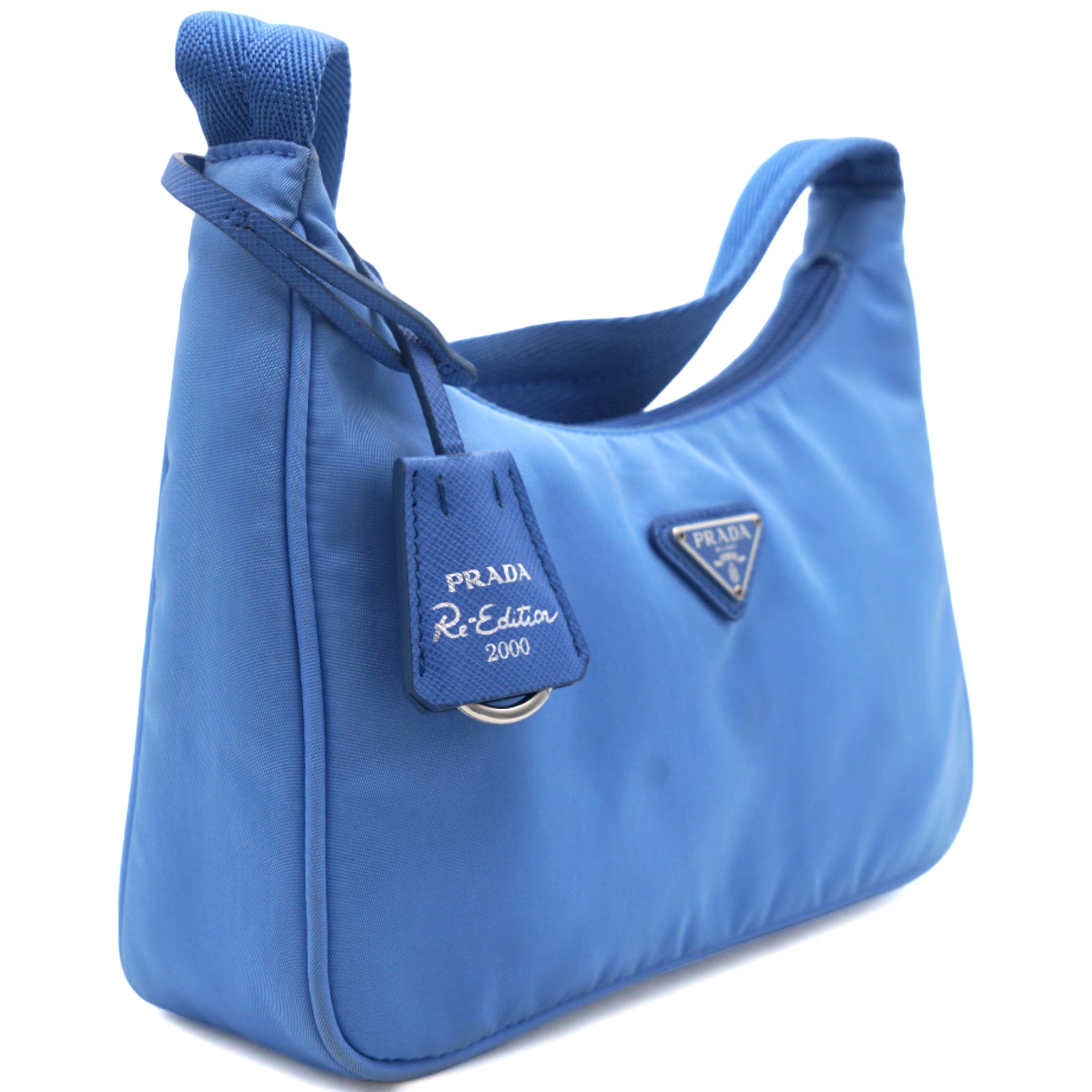 Blue Tessuto Nylon Re-Edition 2000 Bag
