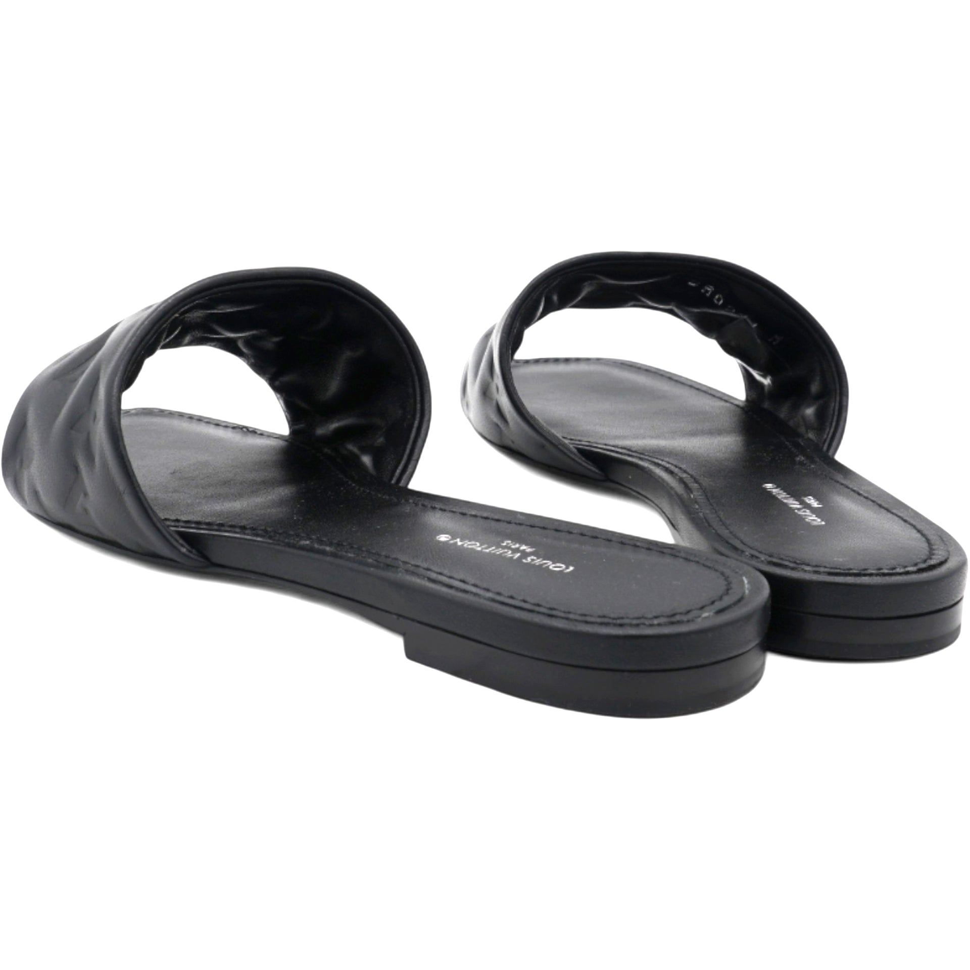 Lambskin Embossed Monogram Revival Flat Mules Size38