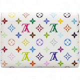 LV X TM Monogram Multicolor Rosalie Coin Purse White Kawaii Pink