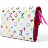 LV X TM Monogram Multicolor Rosalie Coin Purse White Kawaii Pink