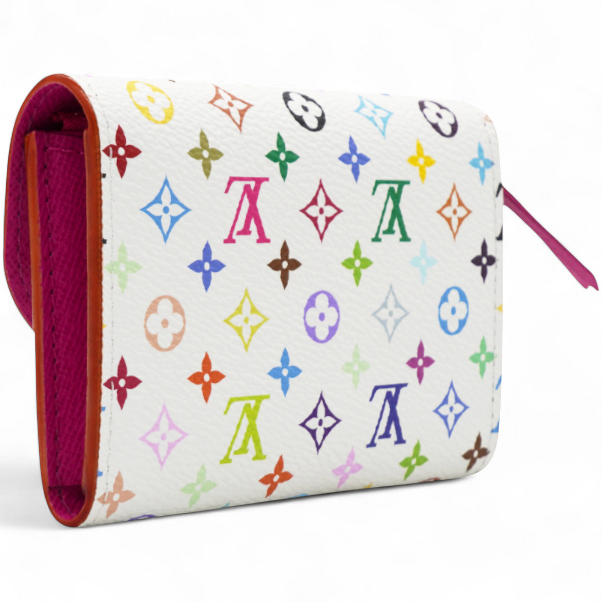 LV X TM Monogram Multicolor Rosalie Coin Purse White Kawaii Pink