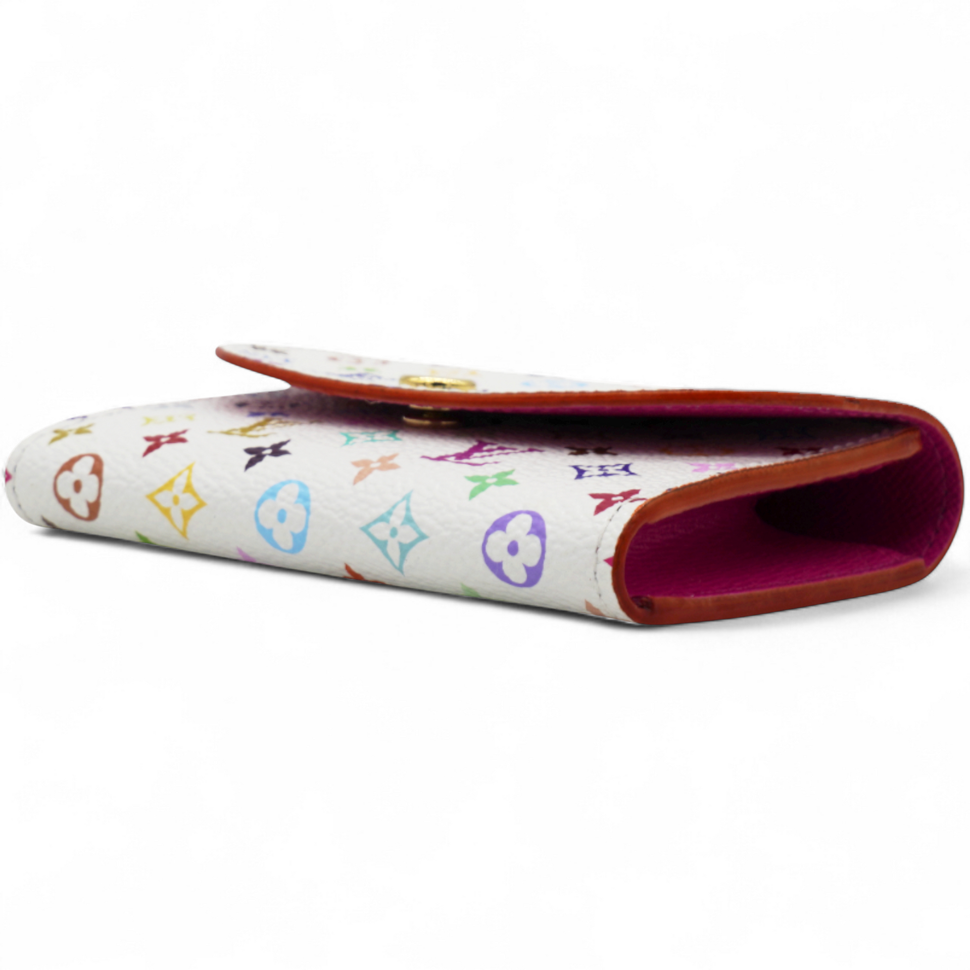 LV X TM Monogram Multicolor Rosalie Coin Purse White Kawaii Pink