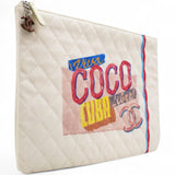 Canvas Large Coco Cuba Cosmetic Case Yellow Turquoise