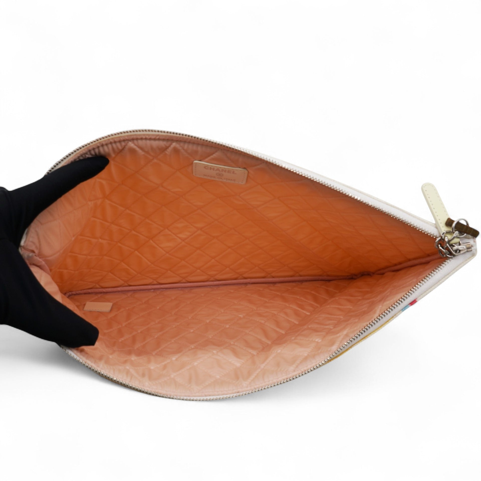 Canvas Large Coco Cuba Cosmetic Case Yellow Turquoise