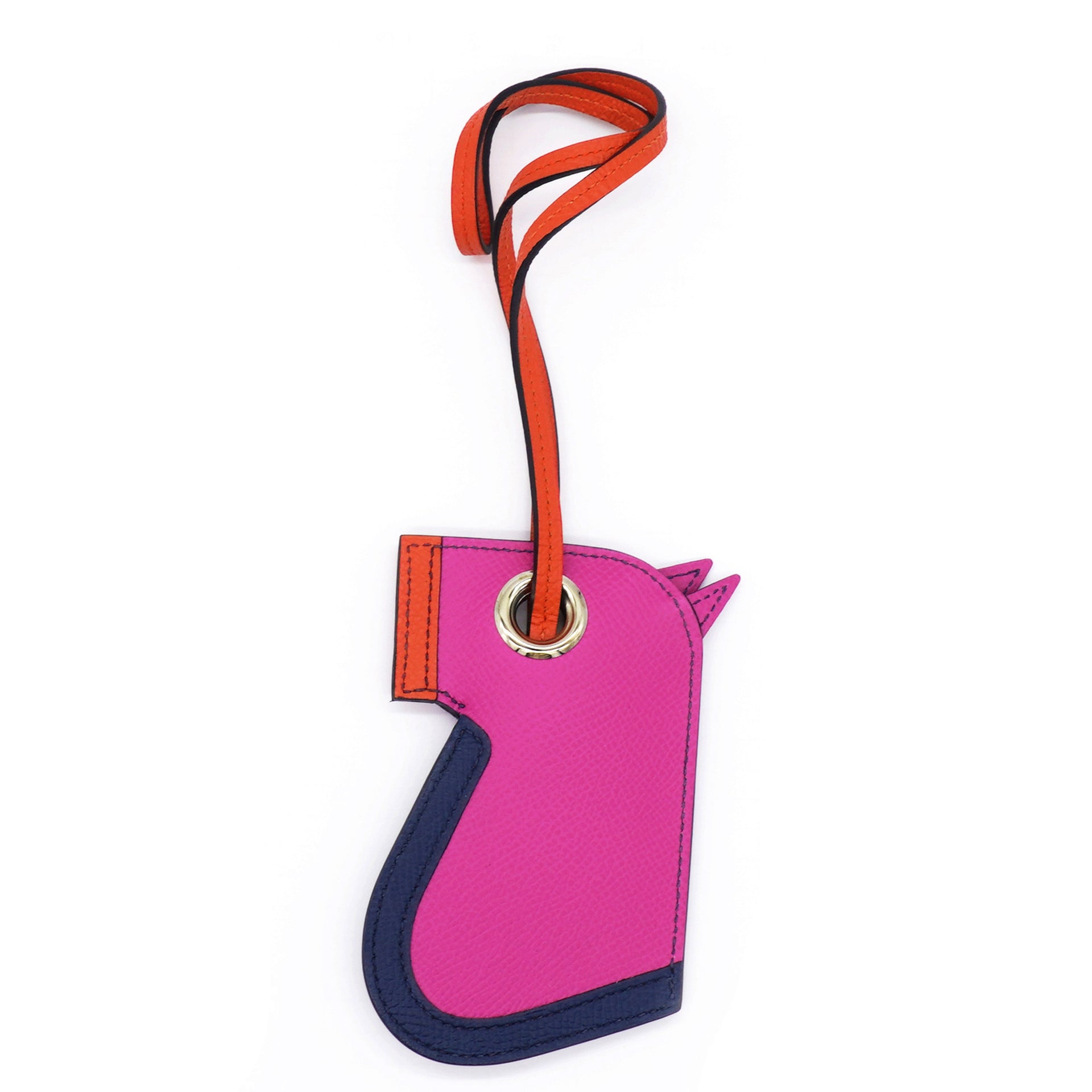 Epsom Camail Key Holder Magnolia Bleu De Malte Capucine