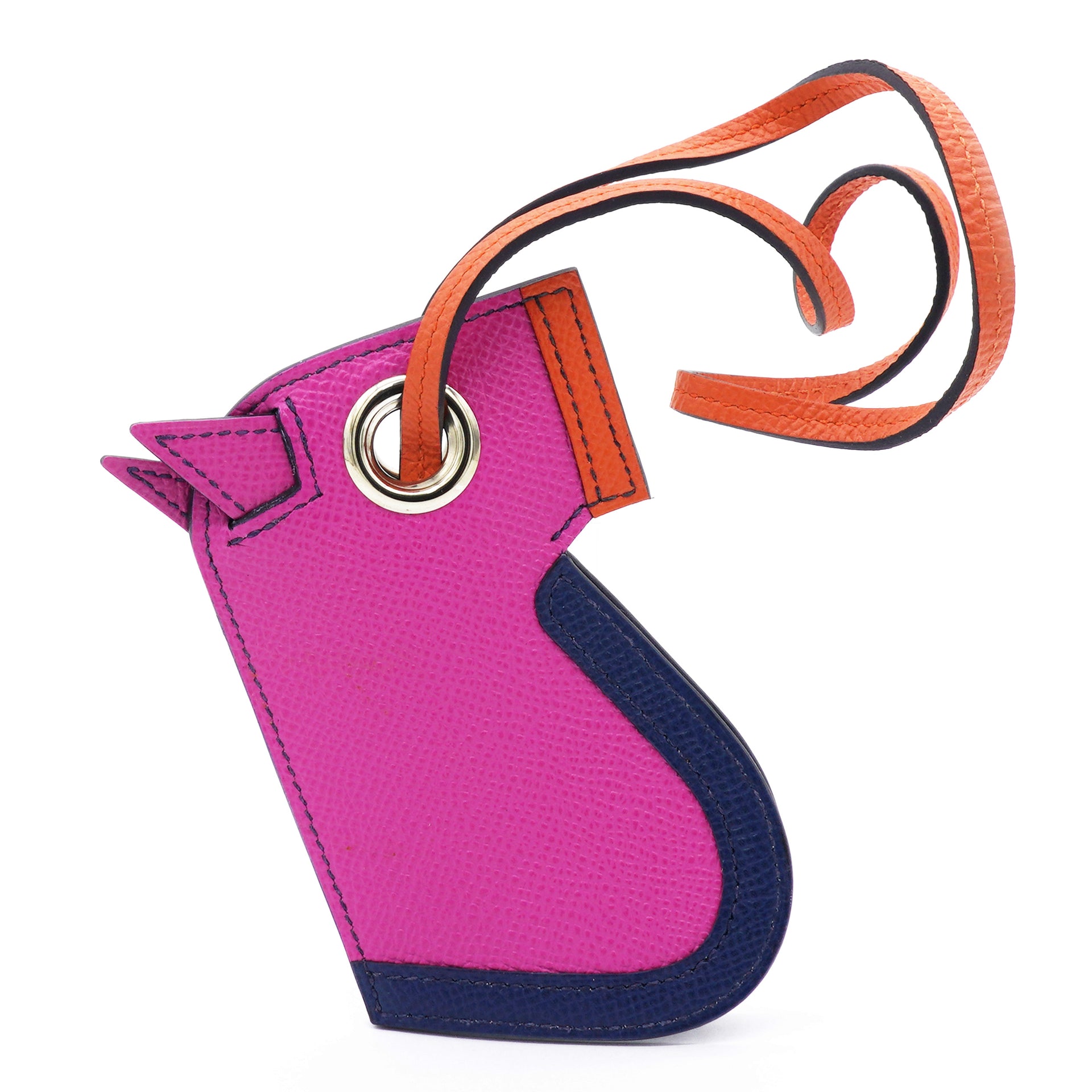 Epsom Camail Key Holder Magnolia Bleu De Malte Capucine